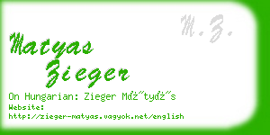 matyas zieger business card